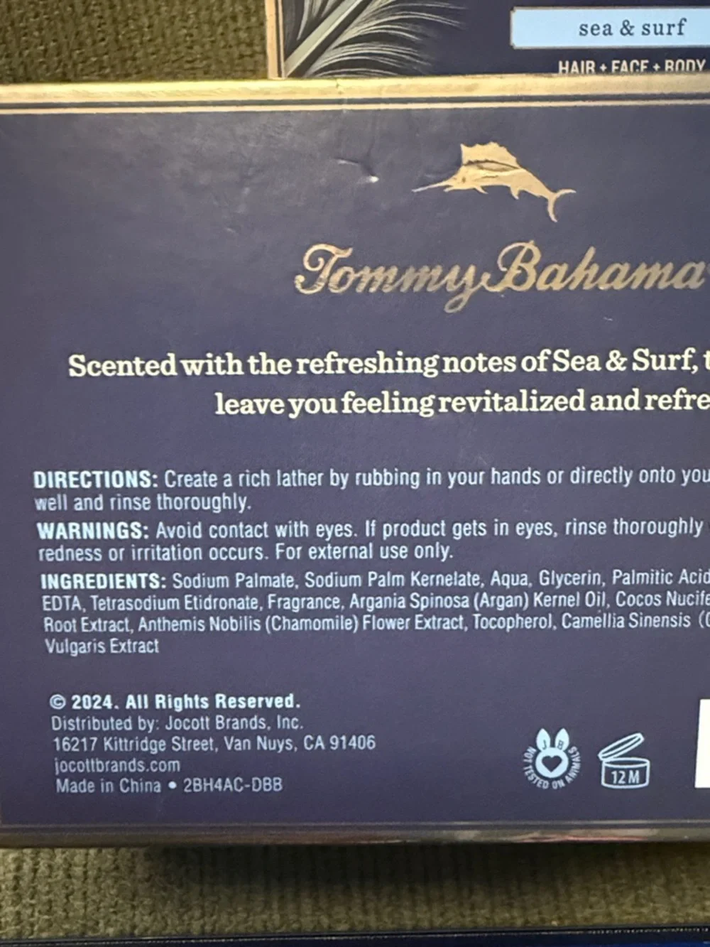 Tommy Bahama Sea & Surf Multi-Purpose Bar Soap. This is for ONE BOX or 2 for $18